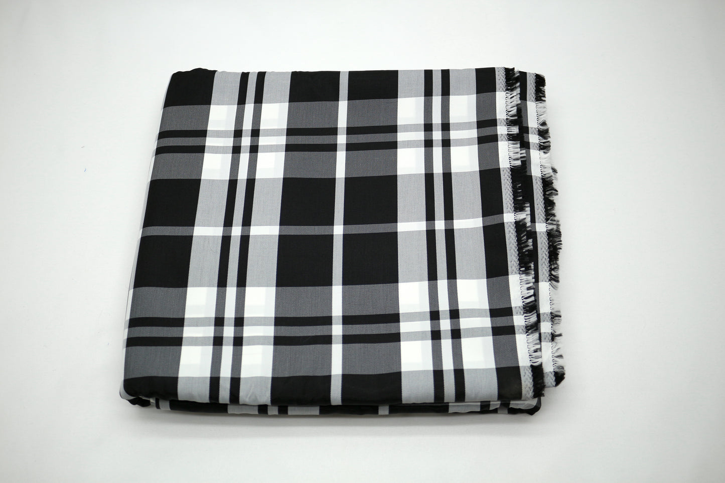 Black and White Plaid Taffeta Fabric 60" x 4yds