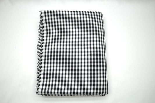 Black and White Gingham Taffeta Fabric 60" x 4 yds