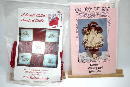 A Childs Comfort Quilt Pattern OR Maryanna Sewing Angel Doll Pattern