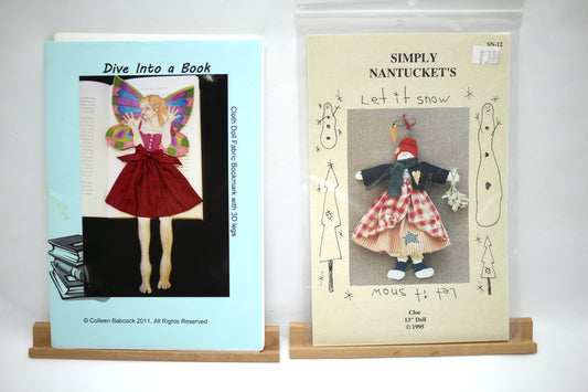 Cloth Doll Bookmark Pattern OR Cloe 13" Doll Pattern