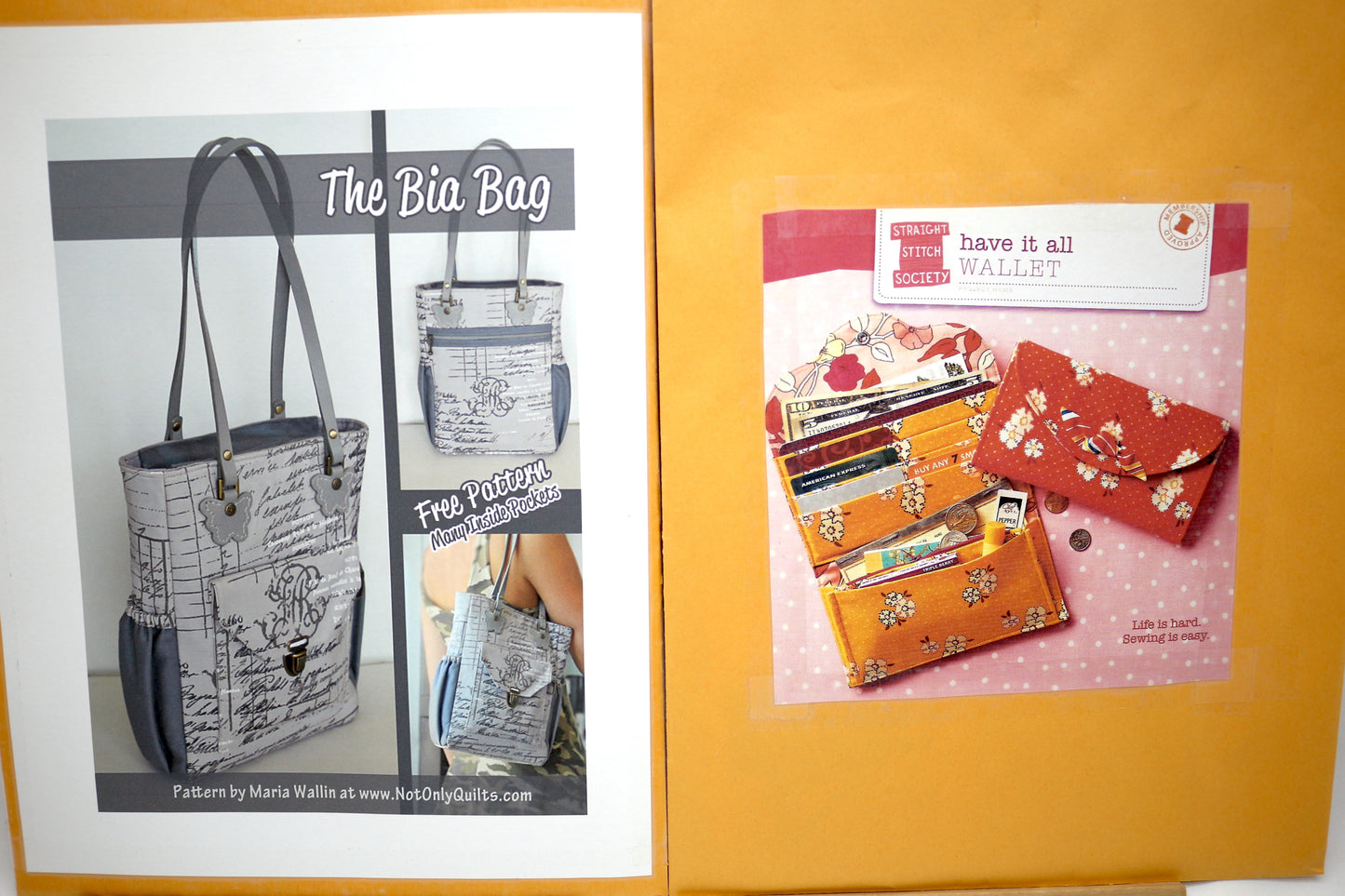 The Bia Bag PDF Sewing Pattern OR Have it all Wallet PDF Sewing Pattern