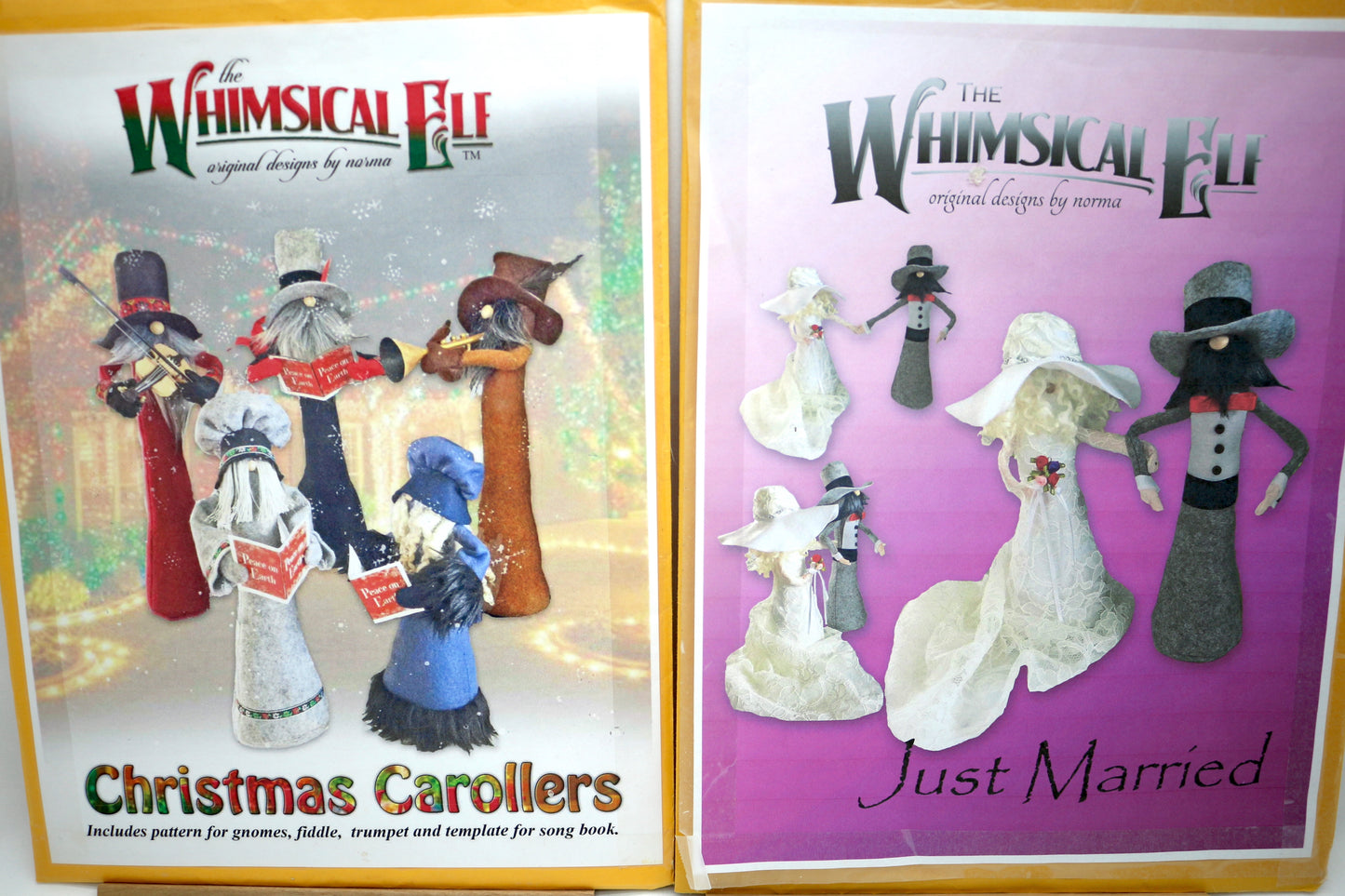 Whimsical Elf Carollers PDF Doll Sewing Pattern OR Whimsical Elf Just Married PDF Doll Sewing Pattern