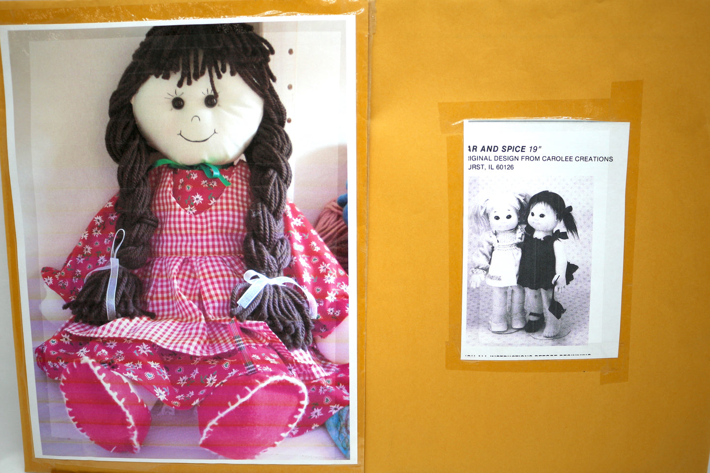 Bambola Cecilia PDF Doll Sewing Pattern OR Sugar & Spice PDF Doll Sewing Pattern