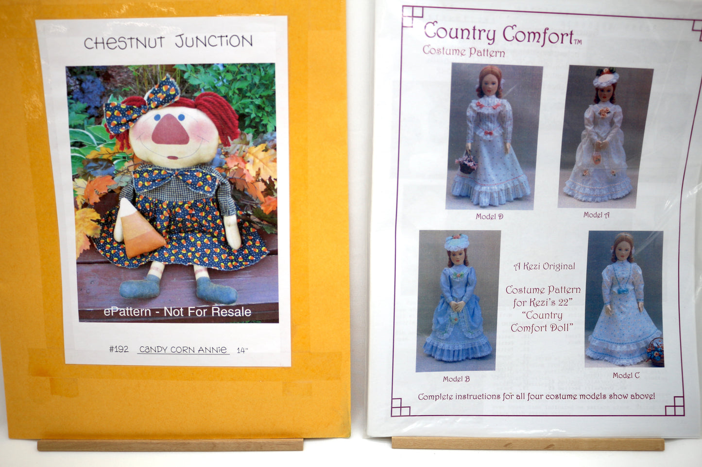 Chestnut Junction Candy Corn Annie Pdf Doll Sewing Pattern OR Country Comfort 22" Doll Costume Pattern