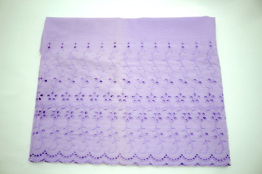 Lavender Love Cotton Eyelet 14" x 3 yds