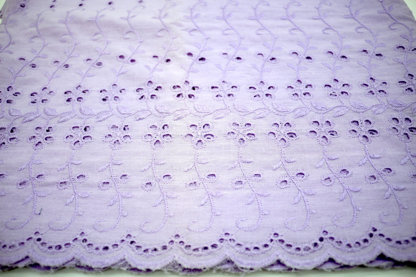 Lavender Love Cotton Eyelet 14" x 3 yds