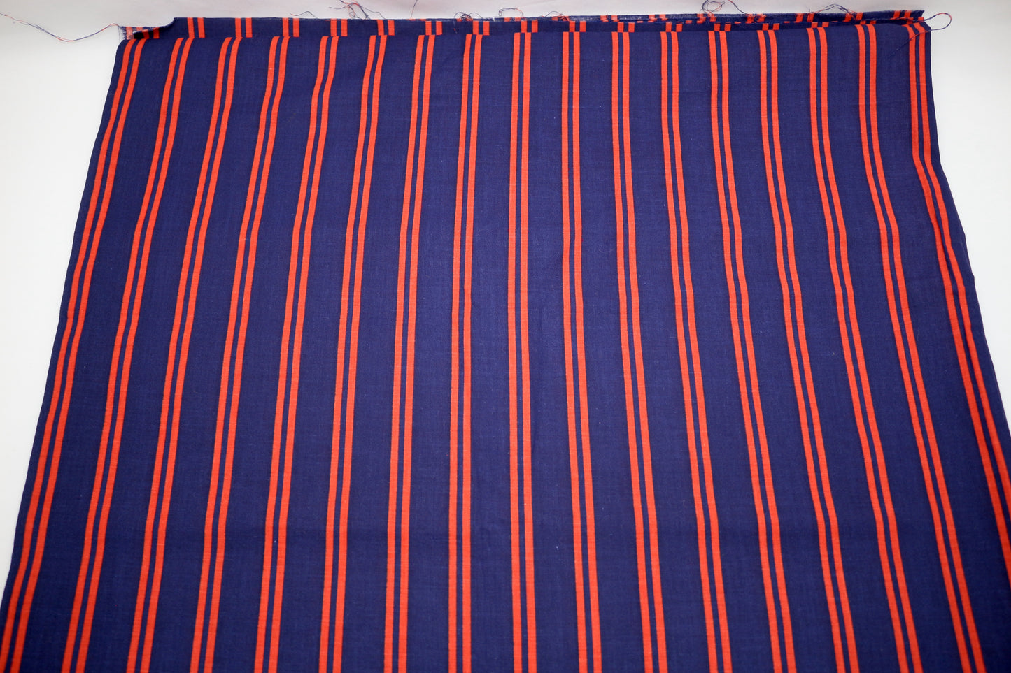 Double Red Stripe Cotton Fabric 44" x 2 yds