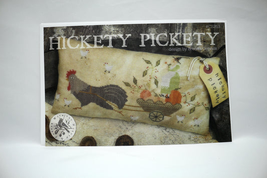 Hickety Pickety Cross Stitch Rooster and Cart Pattern