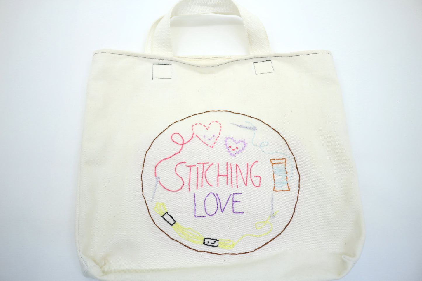 Handmade Embroidery Project Bag