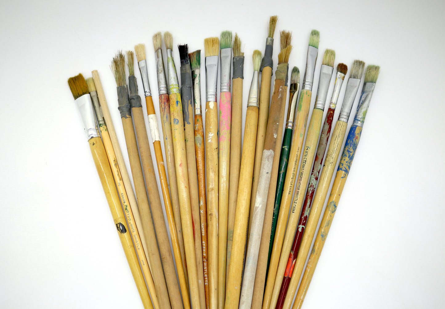 Lot of Used Paint Brushes