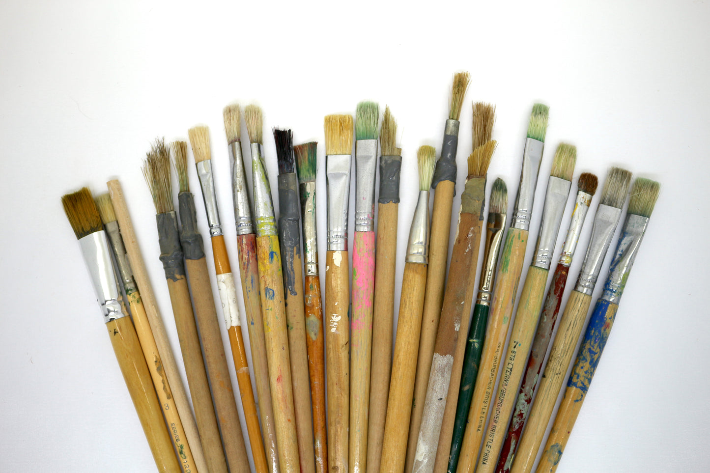 Lot of Used Paint Brushes