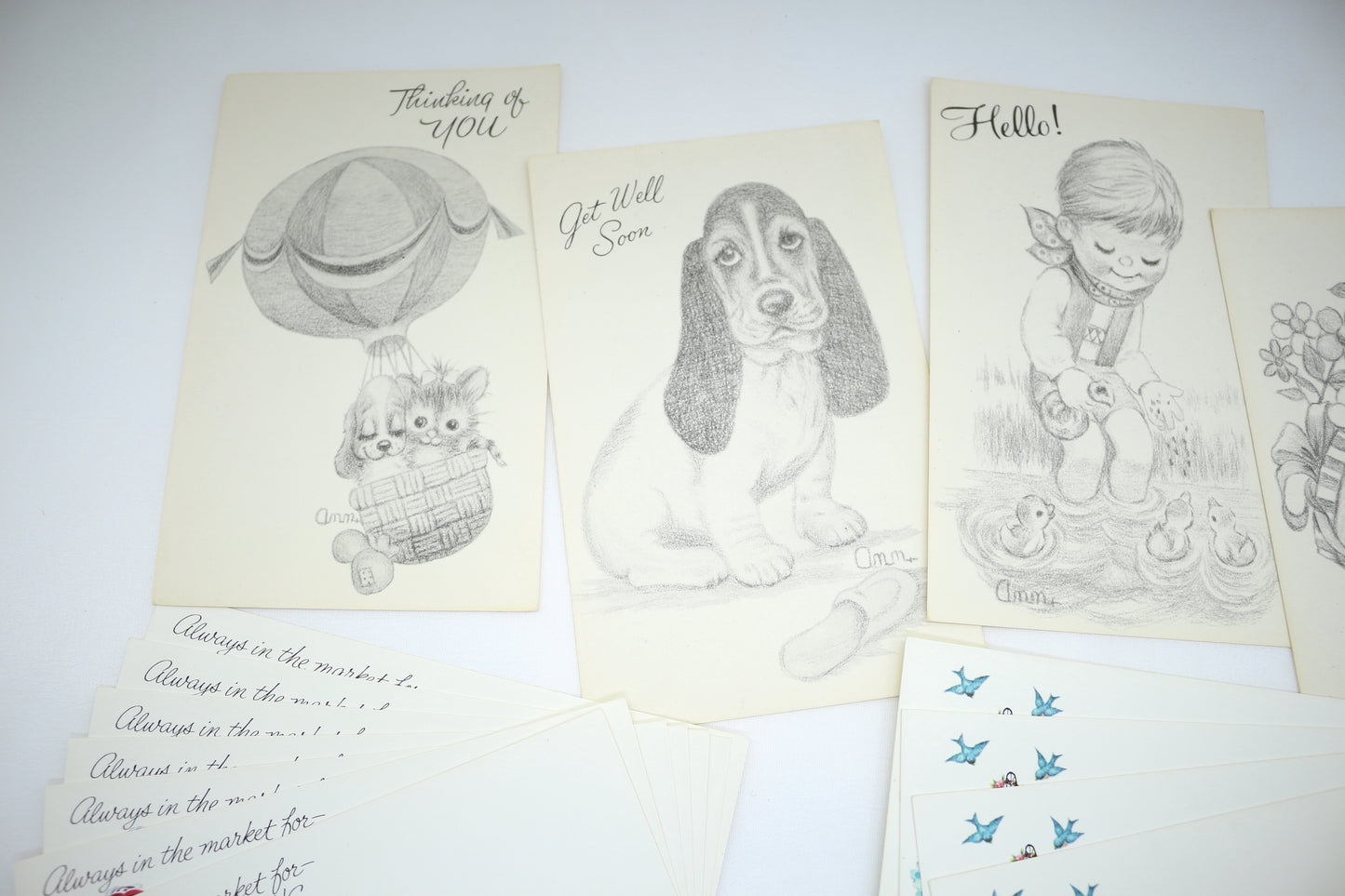 Vintage Postcard Lot, Junk Journal Supplies, Vintage Paper Products