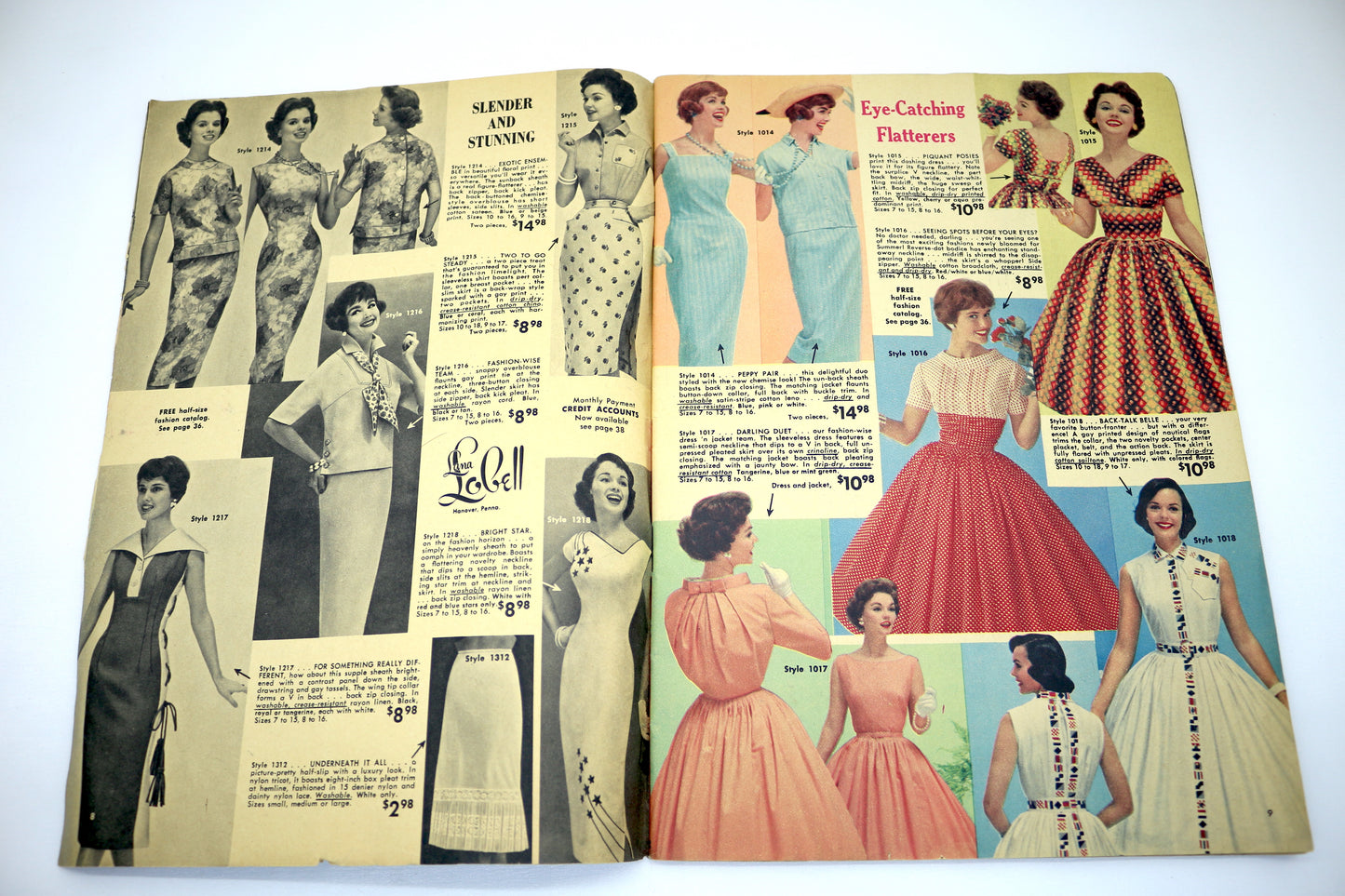 Vintage Lana Lobel Dress Catalog, Junk Journal Supplies