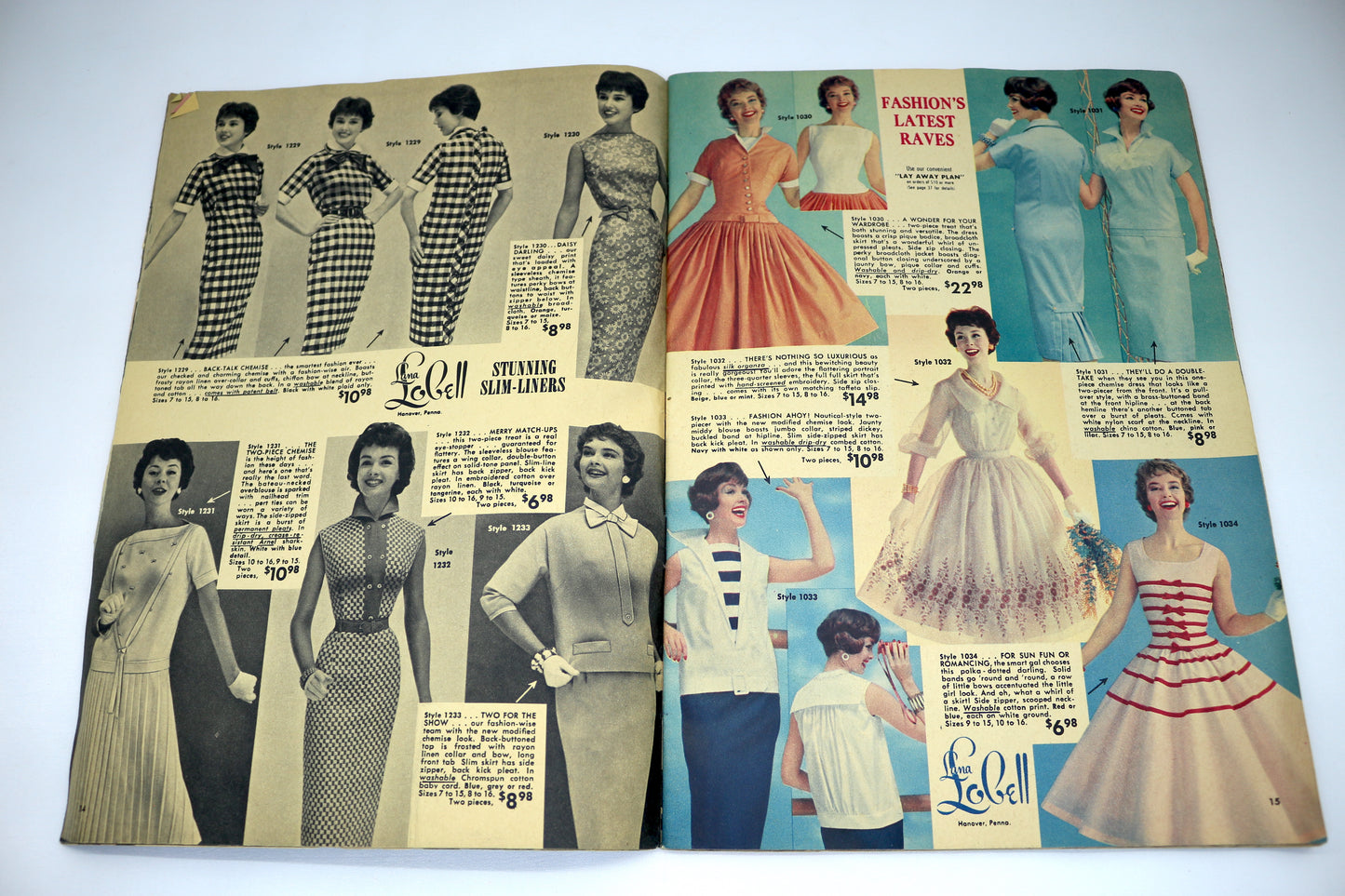 Vintage Lana Lobel Dress Catalog, Junk Journal Supplies