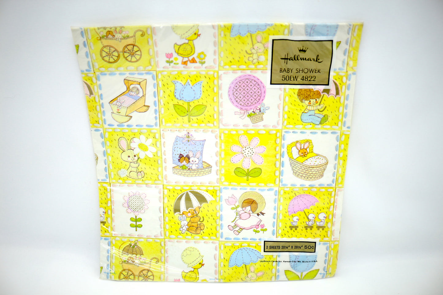 Vintage Hallmark Baby Shower Gift Wrap