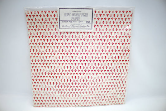 Vintage Red Fleur Wrapping Paper