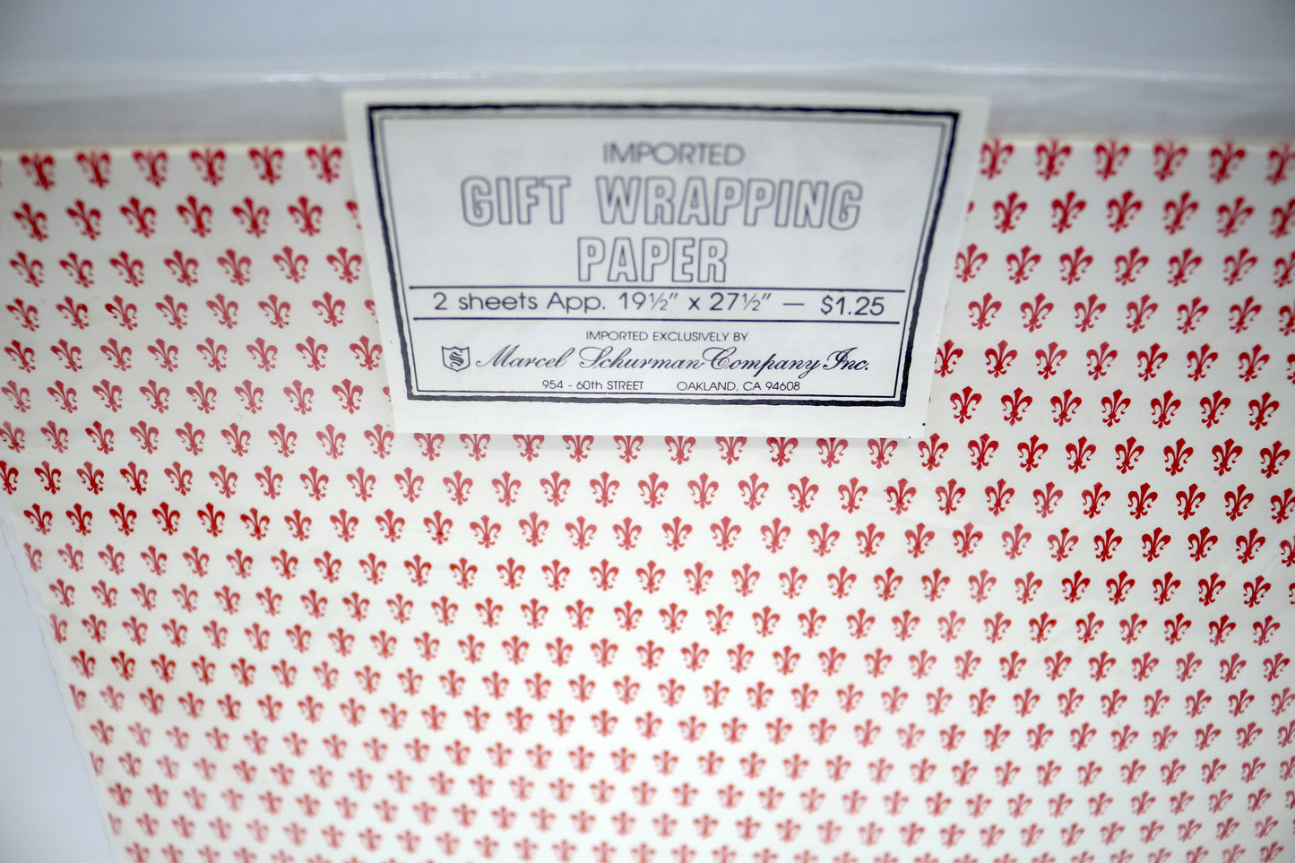 Vintage Red Fleur Wrapping Paper