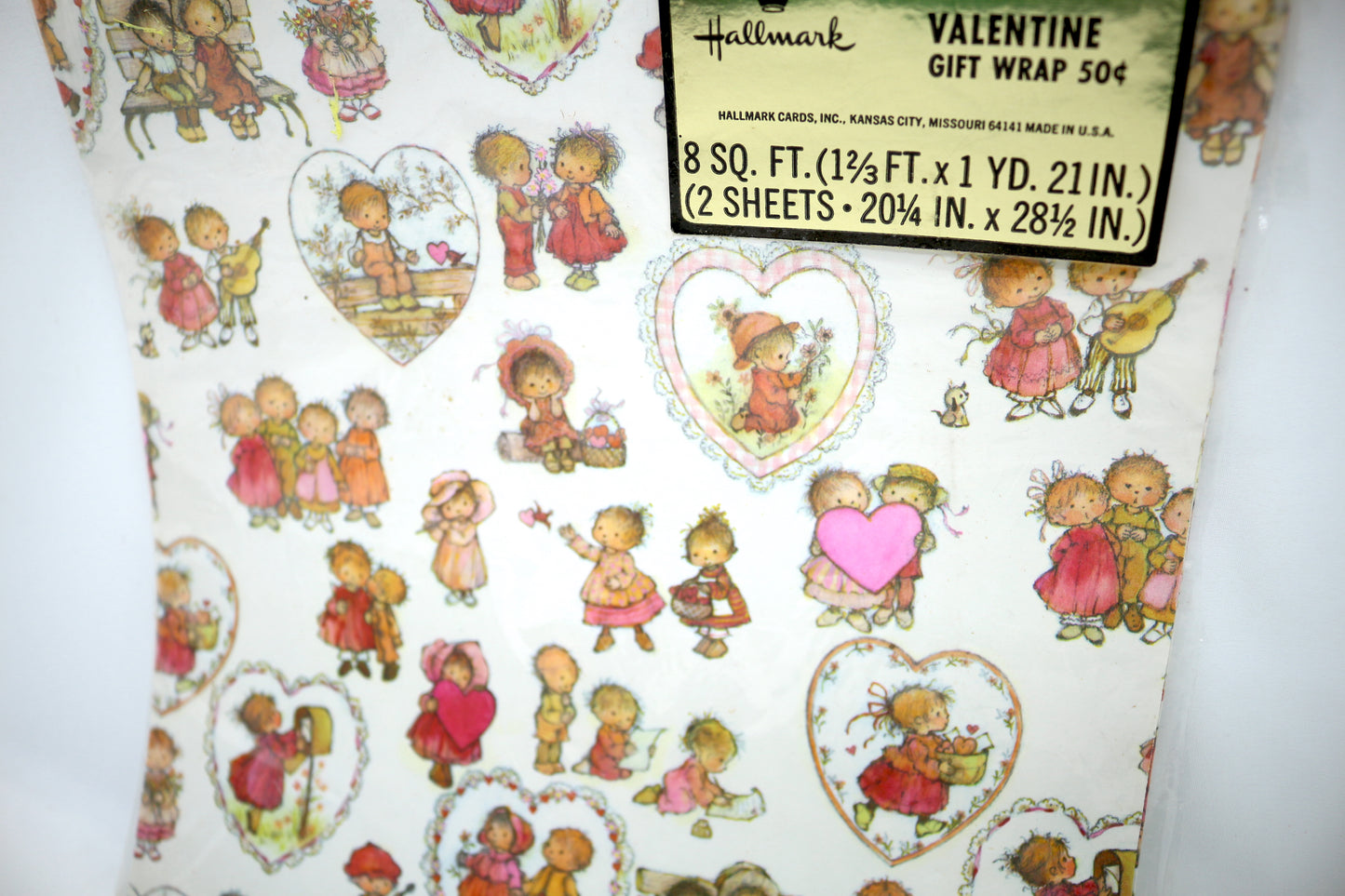 Vintage Hallmark Valentines Day Wrapping Paper