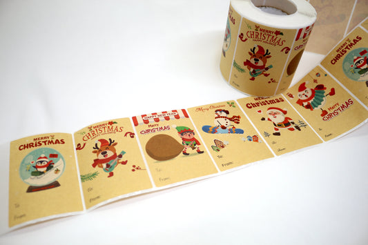 Christmas Gift Tag Roll, Fun Christmas Gift Tag Roll