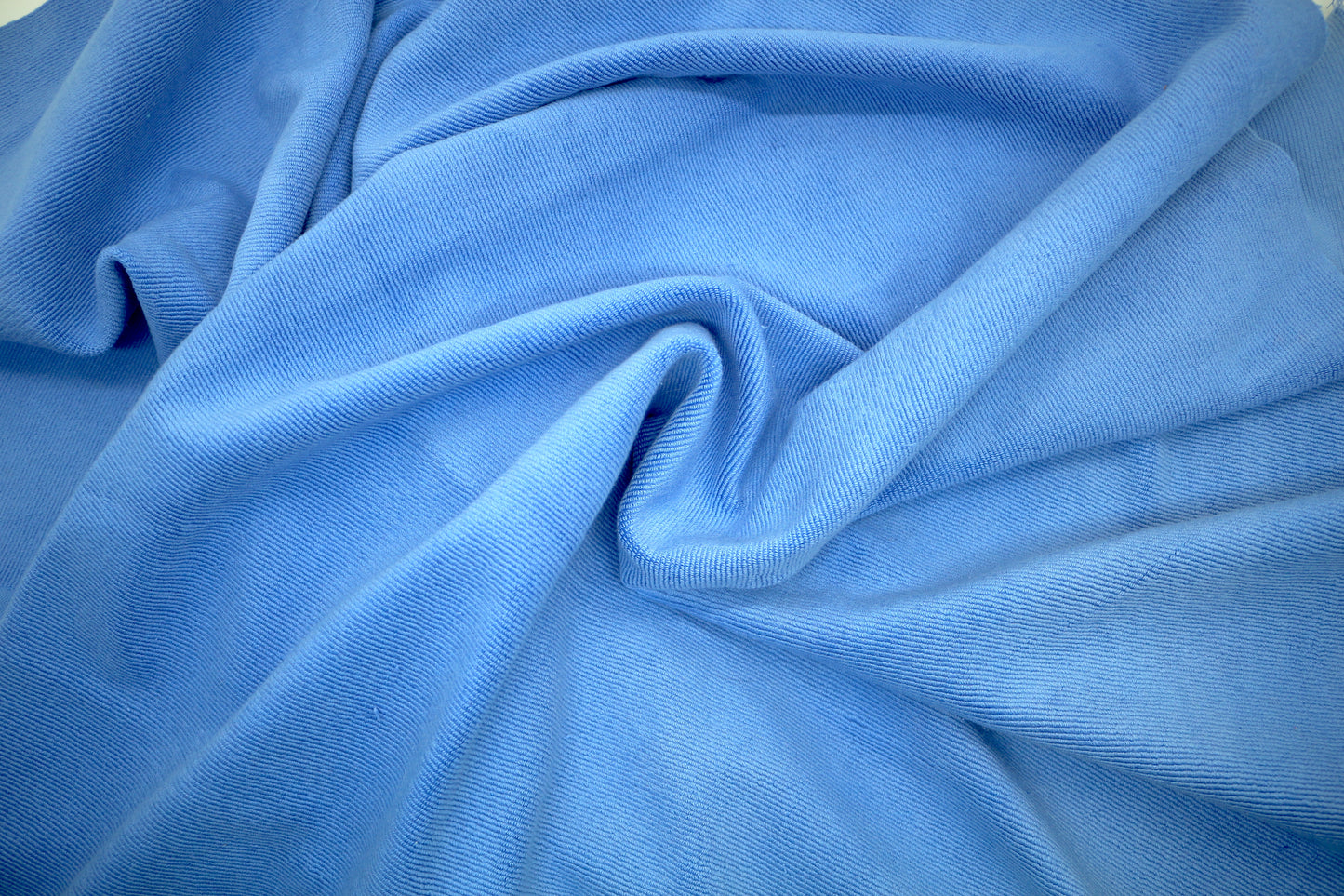 4 yds Periwinkle Cotton Heavy Weight Toweling Fabric