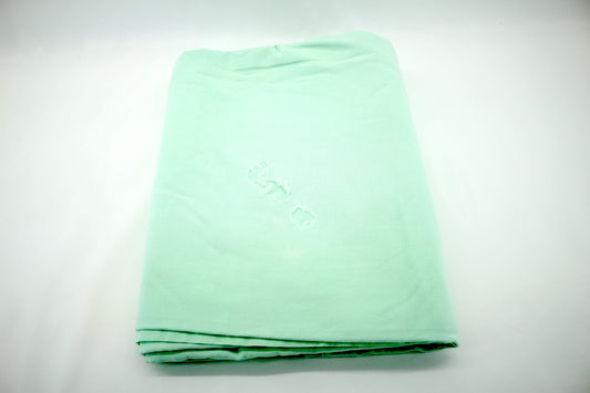 Vintage Minty Mint Cotton Flat Bed Sheet