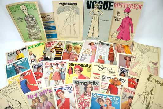 6 Vintage Sewing Pattern Fashion News Leaflets