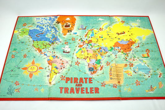 Vintage Game Board Pirate and Traveler