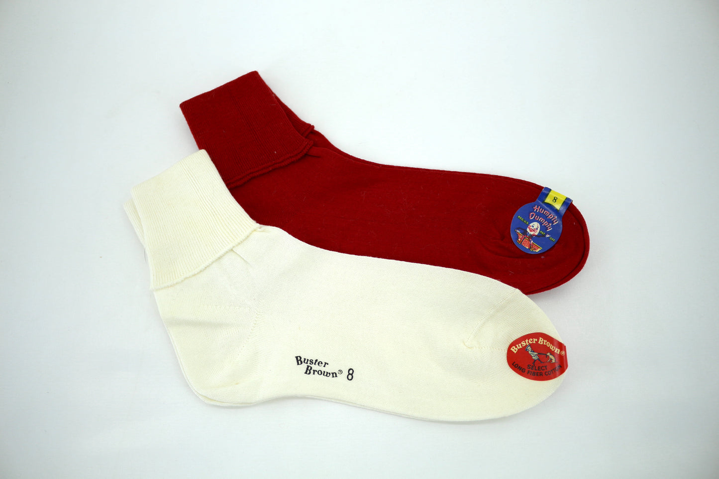 Vintage Socks - Set of 2 (Red & White)