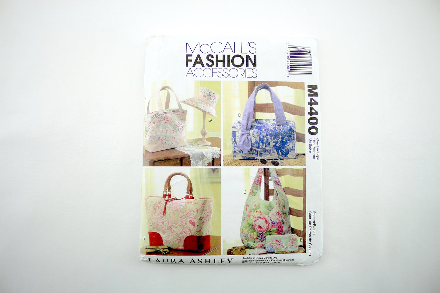 McCalls 4400 Laura Ashley Fashion Accessories Sewing Pattern