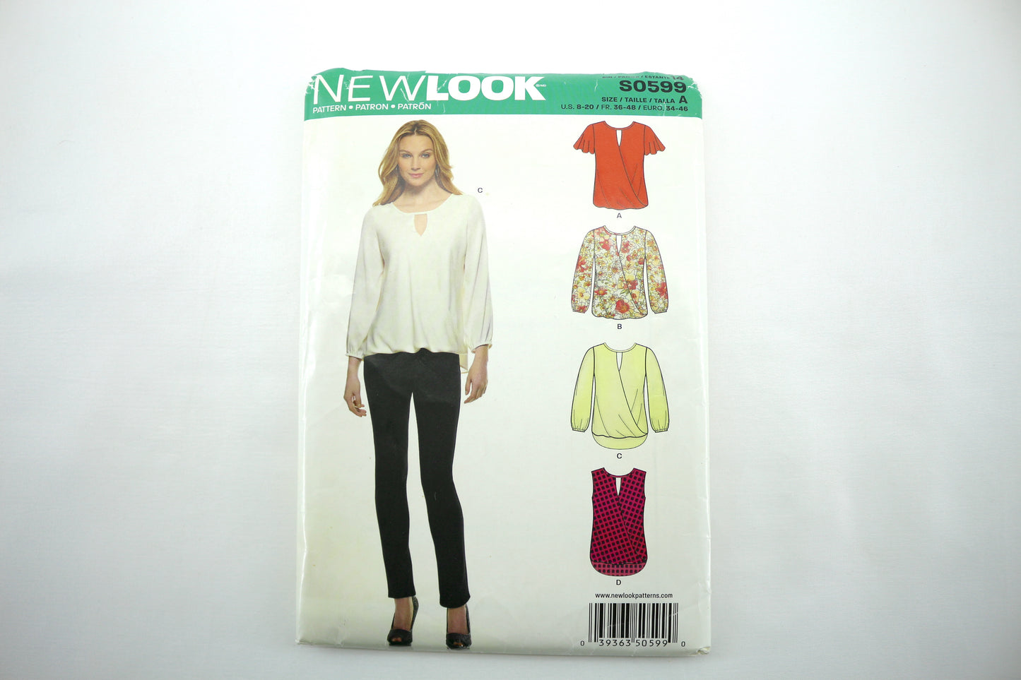 New Look S0599 Womens Top Sewing Pattern size 8-20