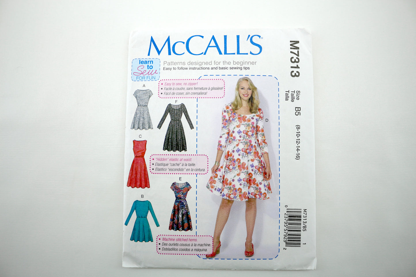 McCalls M7313 Misses / Womens Dresses Sewing Pattern