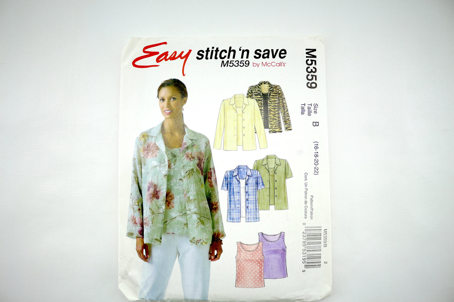 Easy Stitch N Save M5359 Misses Shirt & Top Sewing Pattern