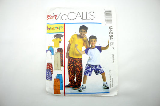 McCalls M4364 Childrens T-Shirt, Shorts and Pants Sewing Pattern