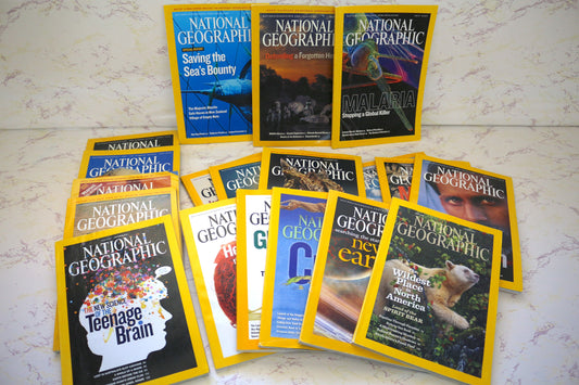 1- Vintage National Geographic Magazines - 2002 & 2007 Editions