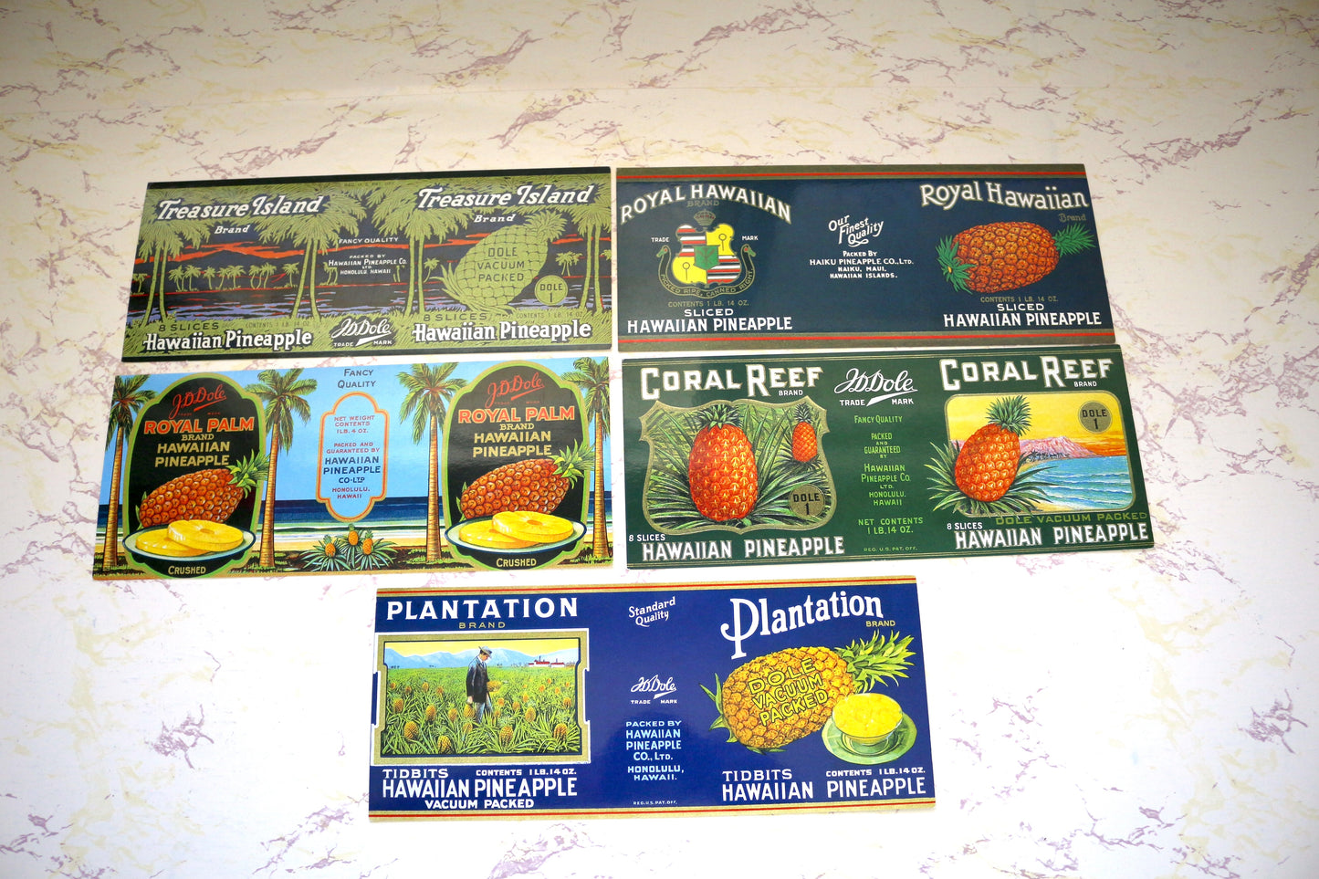 Vintage Pineapple Plantation Postcard Set