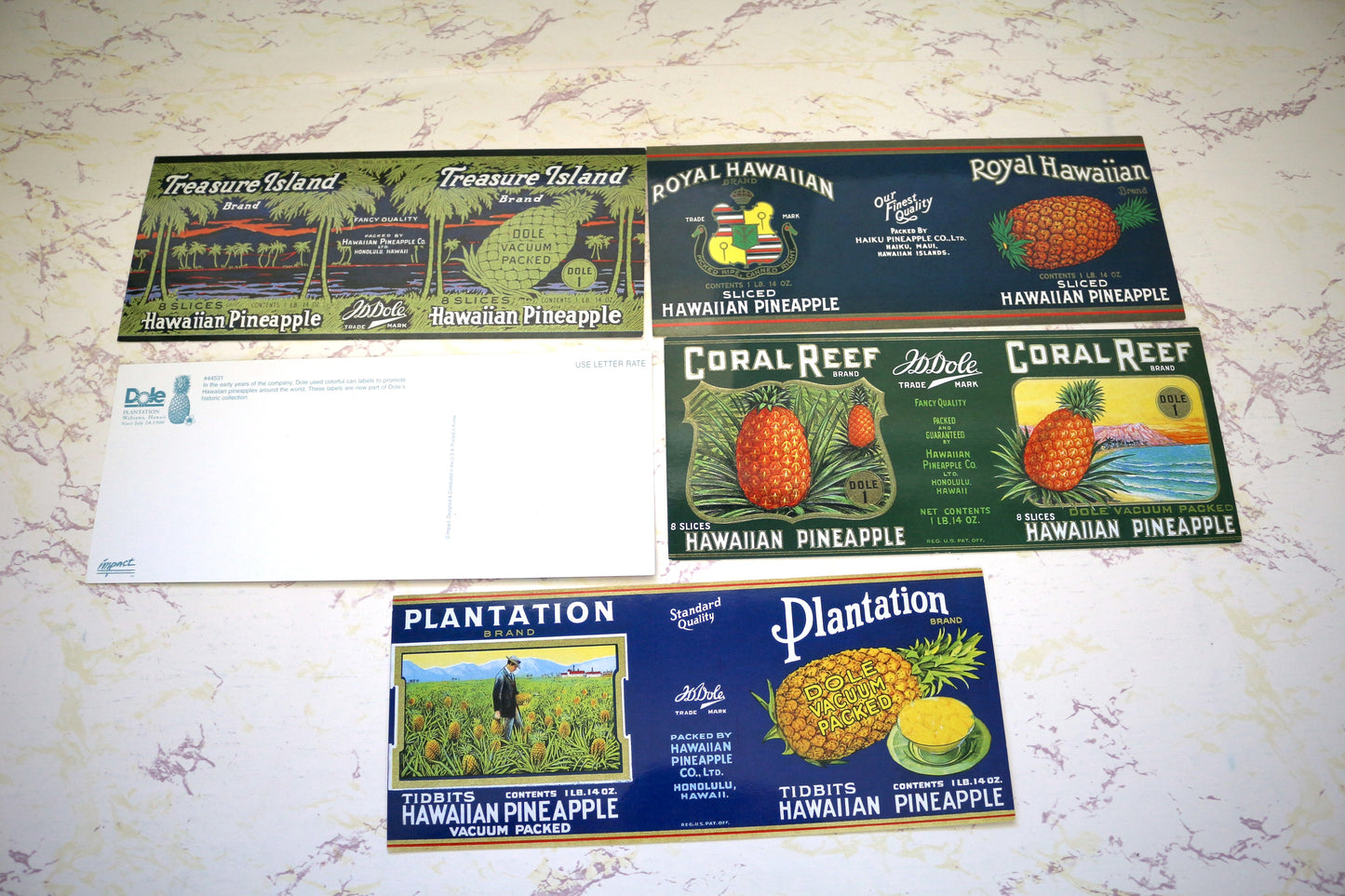 Vintage Pineapple Plantation Postcard Set