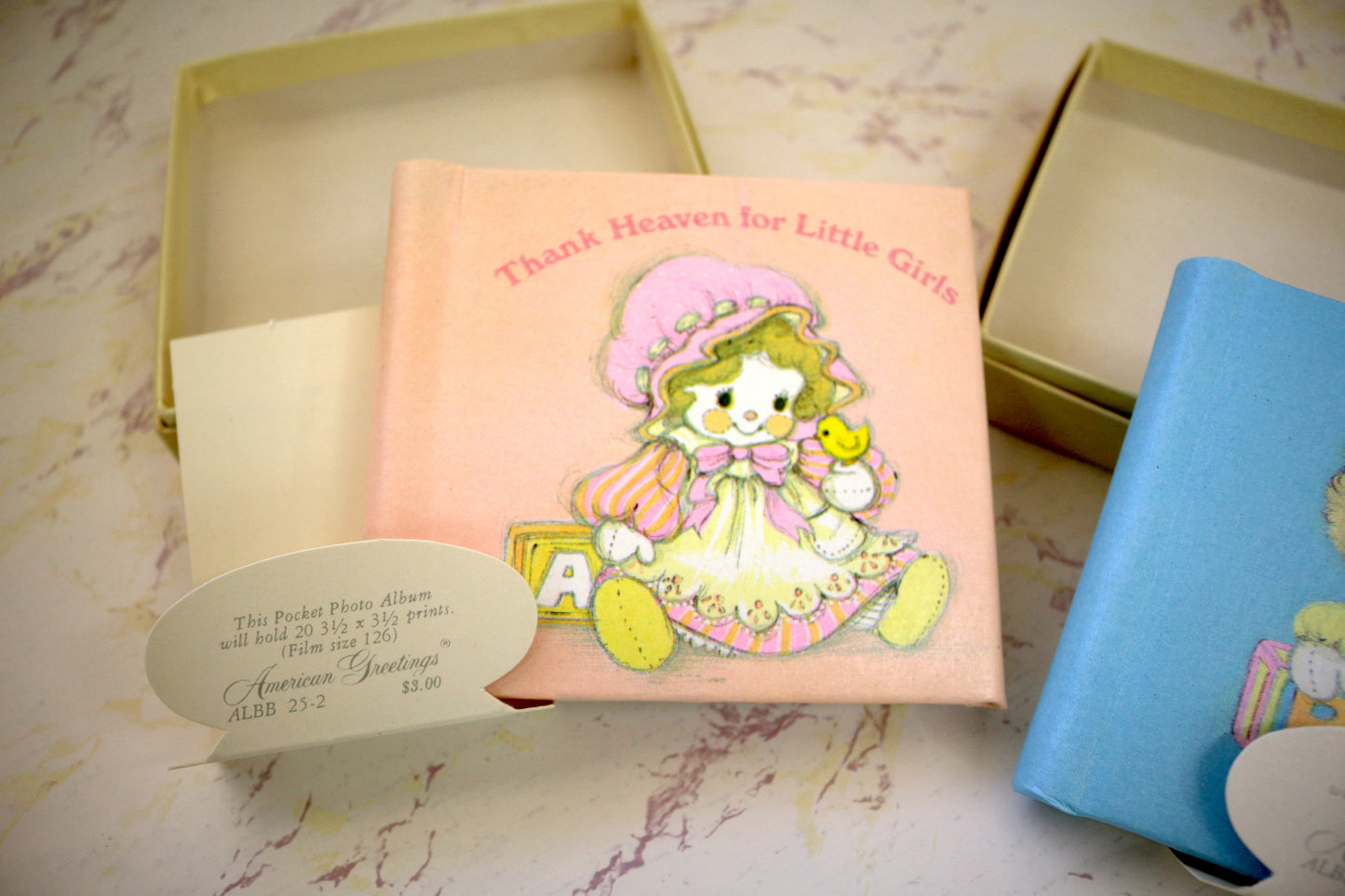 Vintage Baby Album Pocket-Sized Photo Album – 3.5" x 3.5"