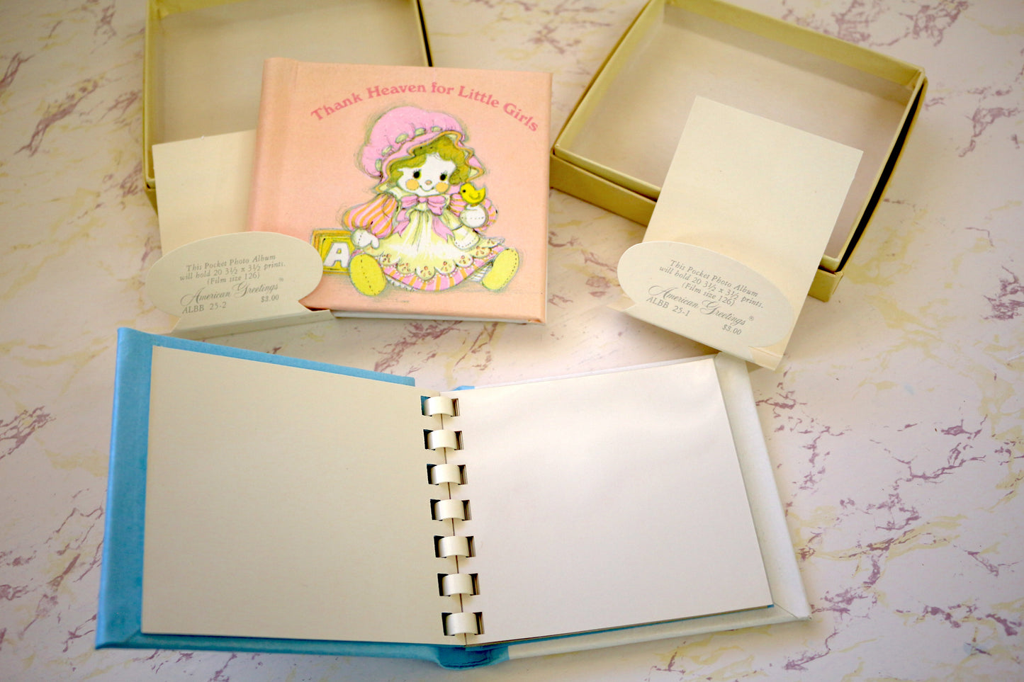 Vintage Baby Album Pocket-Sized Photo Album – 3.5" x 3.5"