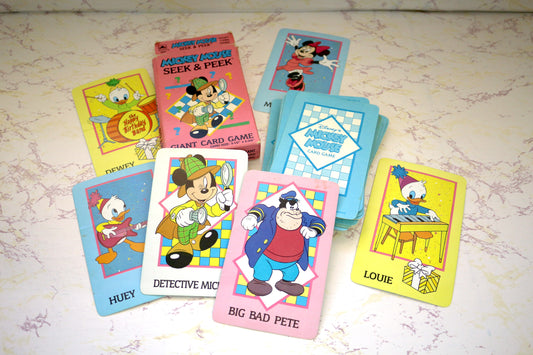 Vintage Mickey Mouse Seek and Peek Giant Card Game