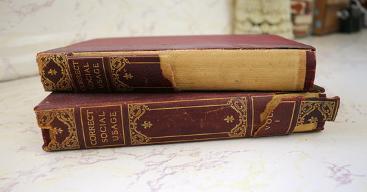 Bundle/Pair of Correct Social Usage Books – Vintage Etiquette for Timeless Charm