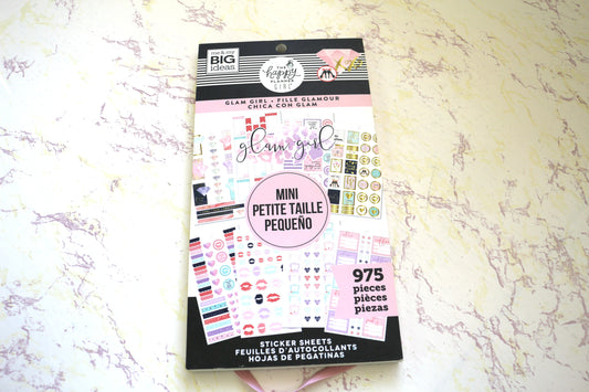 Happy Planner Glam Girl Pink Sticker Sheet Books – Elevate Your Planning with Fun & Functional Stickers