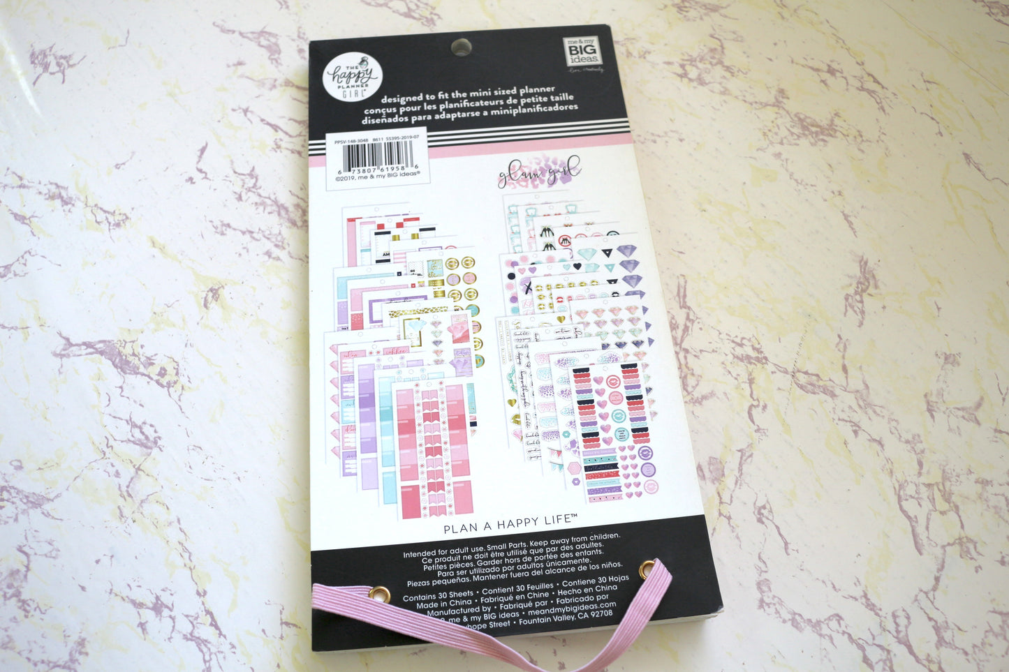 Happy Planner Glam Girl Pink Sticker Sheet Books – Elevate Your Planning with Fun & Functional Stickers