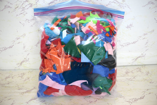 Gallon Size Ziploc Bag of Felt Scraps – Perfect for Crafting!