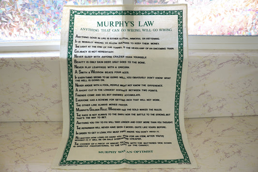 Murphy's Law Wall Hanging
