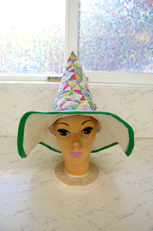 Handmade Upcycled Witch Hats from Vintage Quilt – Floppy & Full of Character