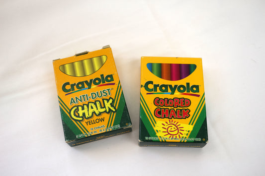 Fun Boxes of Yellow Chalk & Mixed Colors – Perfect for Crafting and Play!