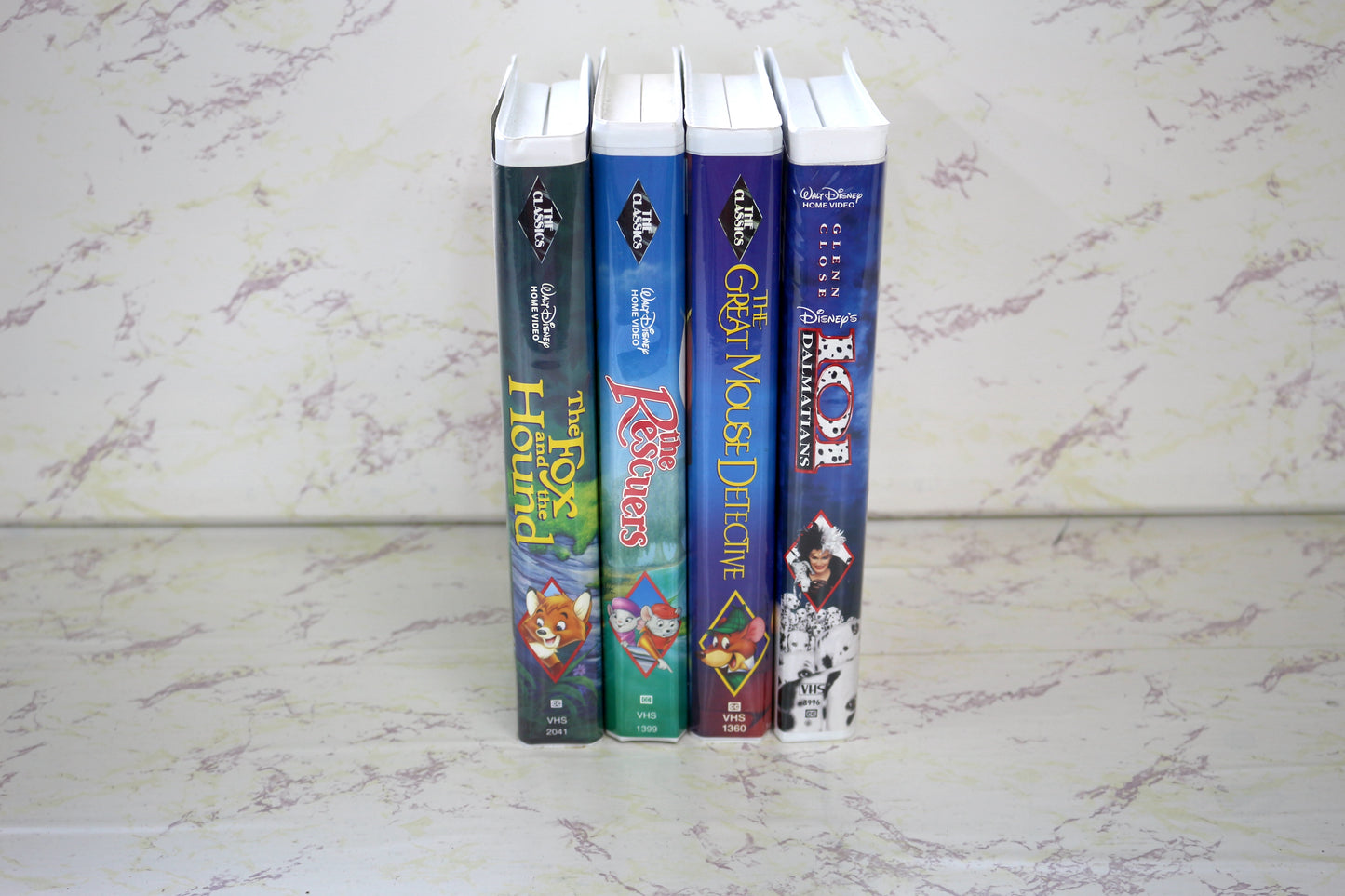 Disney VHS Movie Bundle – 101 Dalmatians, The Great Mouse Detective, The Fox and the Hound, & The Rescuers