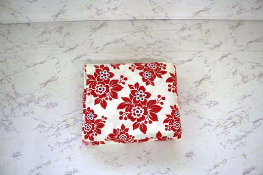 4 yards Red Flowers Cotton Fabric