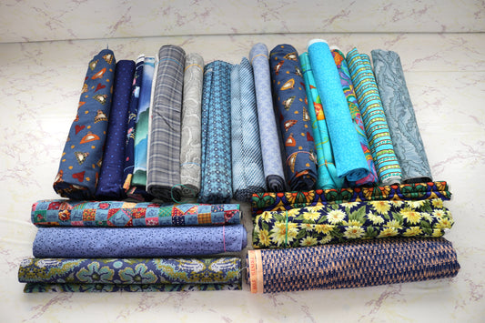 One-Pound Fabric Remnant Bundles – Blues