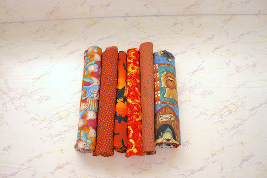 One-Pound Fabric Remnant Bundles – Oranges